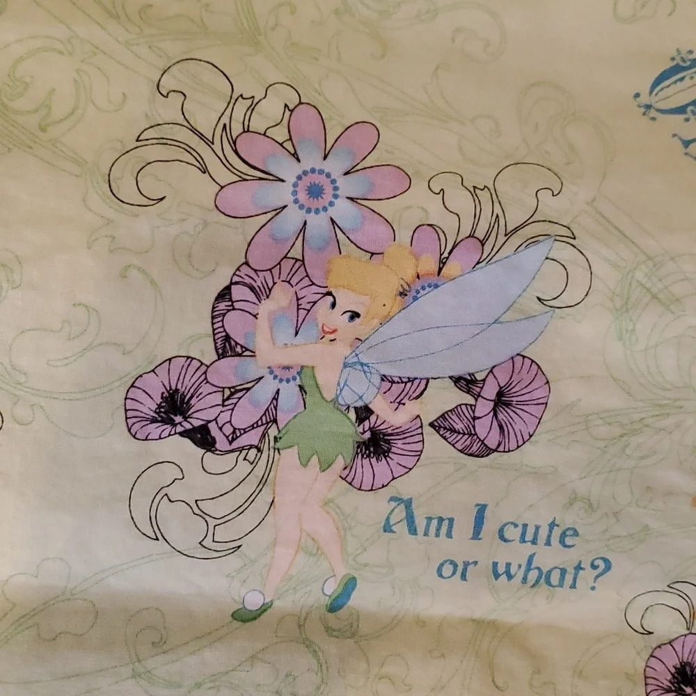 Disney Tinkerbell Green and Purple‎ Pillowcase